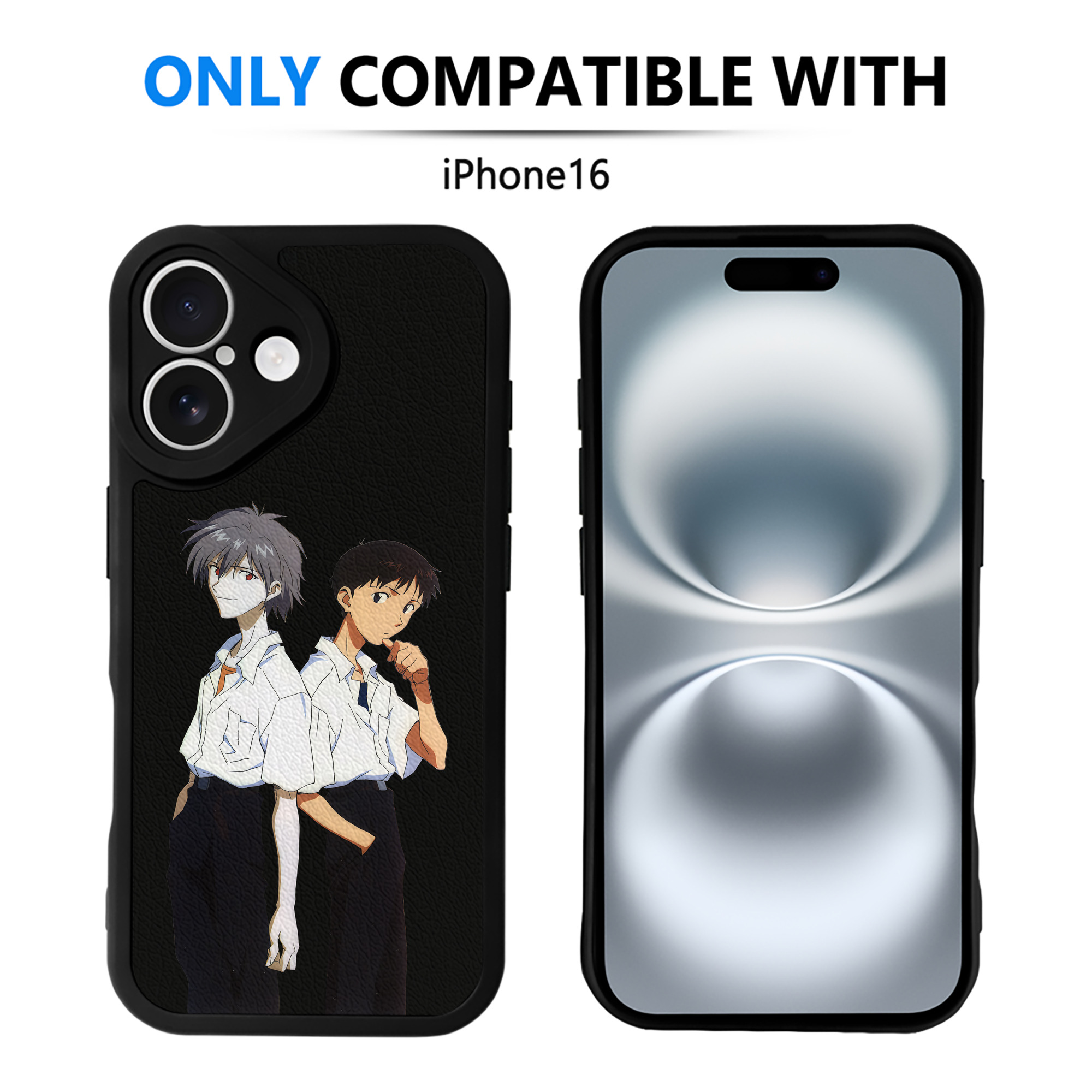 （画像用） EVA 新世紀エヴァンゲリオン 【iPhone 16シリーズ対応】シリコンスマホケース（レザー調） 材質：シリコン